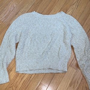 free people cream knit sweater